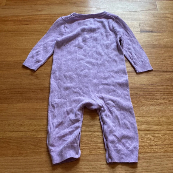 GAP Hard to Find‎ Giraffe Sweater Romper Heathered Lilac - Picture 6 of 7